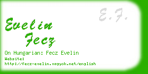 evelin fecz business card